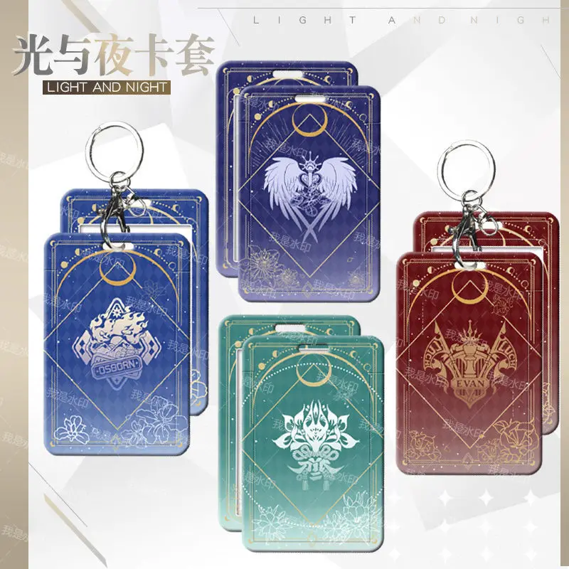 

Anime Game Light and Night Osborn Evan Sariel Charile ABS Plastic Pendant Keychain Meal Bus Bank Card Cover Holder Case Gift