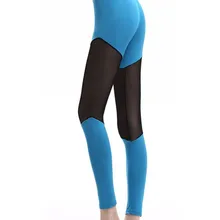 Стиль женские модные повседневные Леггинсы Лоскутные сетчатые брюки леггинсы для фитнеса и йоги Z817