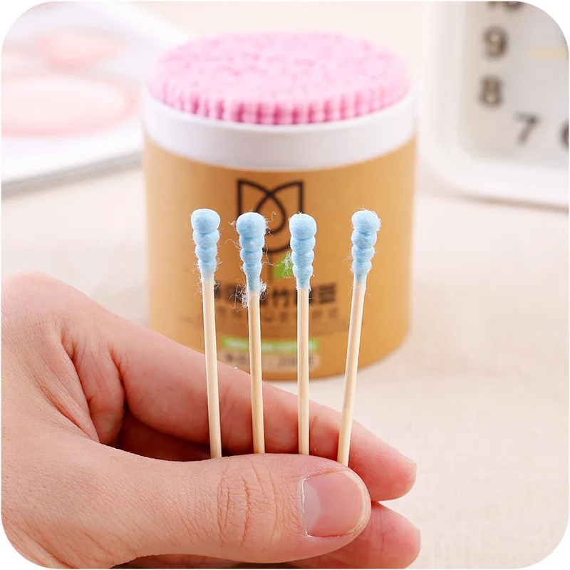200Pcs Cosmetic Makeup Cotton Swab Microbrush Double Head Cotton Swab With Holder Medical Cleaning Tips Ear Buds Cleaning Tools