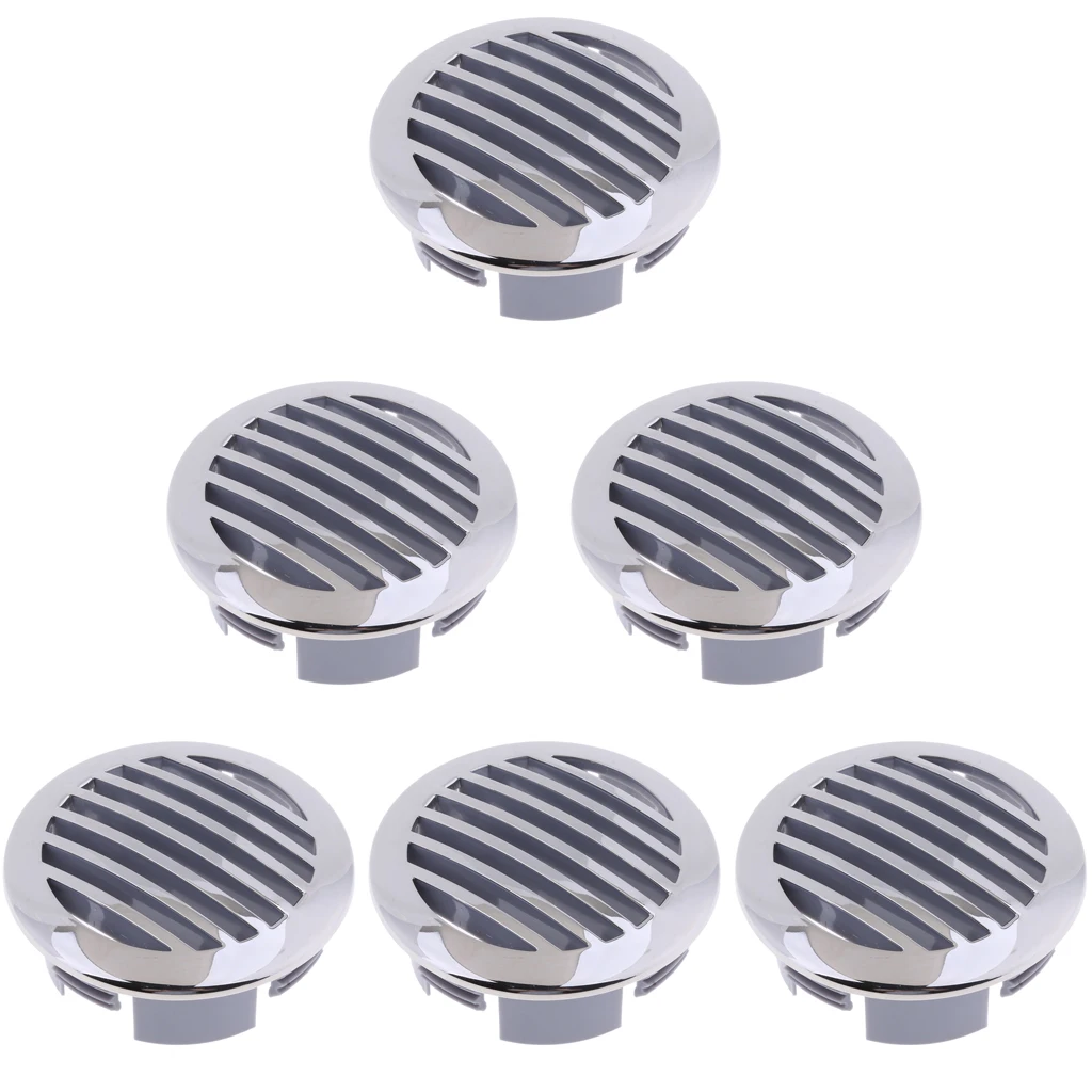 6 шт 3-дюймовый 316 Нержавеющая сталь круглый Louvered воздушного потока, устанавливаемое на вентиляционное отверстие в салоне автомобиля для морской лодки Замена 76 мм