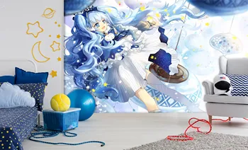 

[Self-Adhesive] 3D Hatsune Miku 557 Japan Anime Wall Paper mural Wall Print Decal Wall Murals Belly