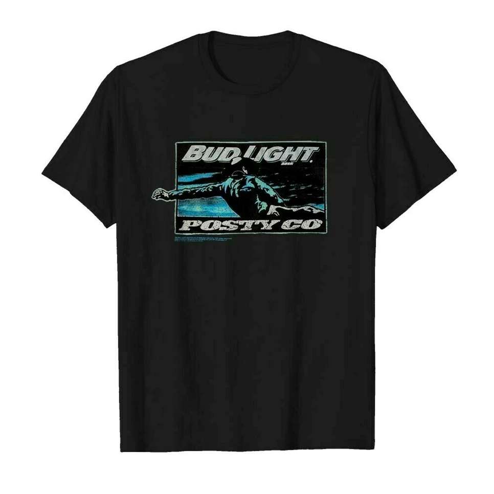 Post Malone Bud Light Shirt - Black T-Shirt Slogans Customized Tee |