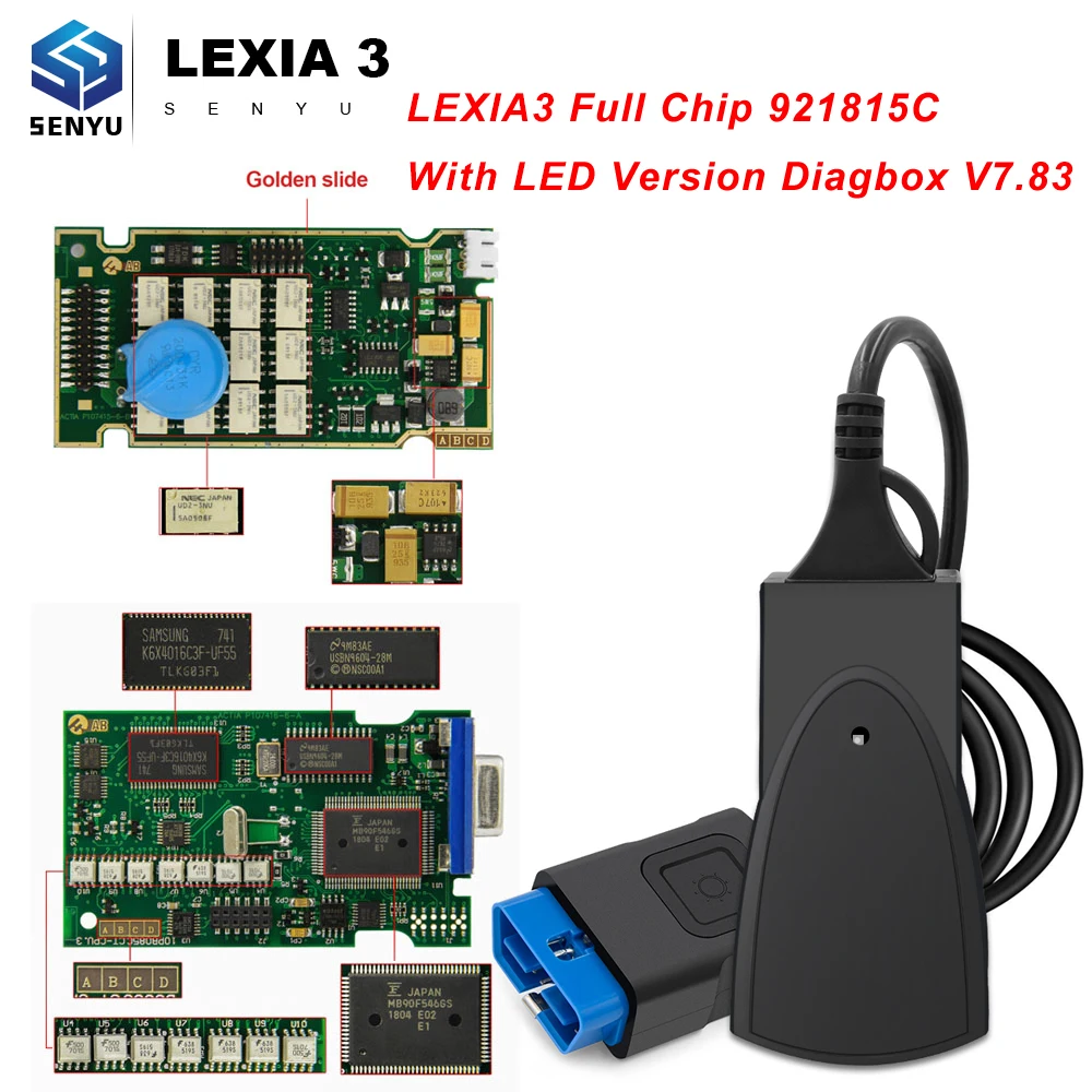 Lexia 3 Full Chip OBD2 Scanner 921815C PP2000 Diagbox V7.83 OBD Car diagnostic Auto Tool For PSA For Citroen/Peugeot LEXIA3