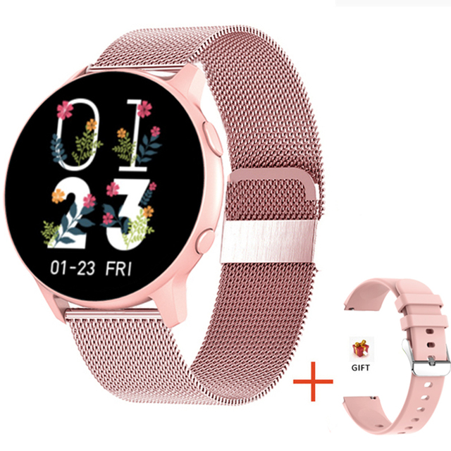 New Smart Watch Women Heart Rate Blood Pressure Information Reminder Sport Fitness Full Touch Screen Ladies Smartwatch+box