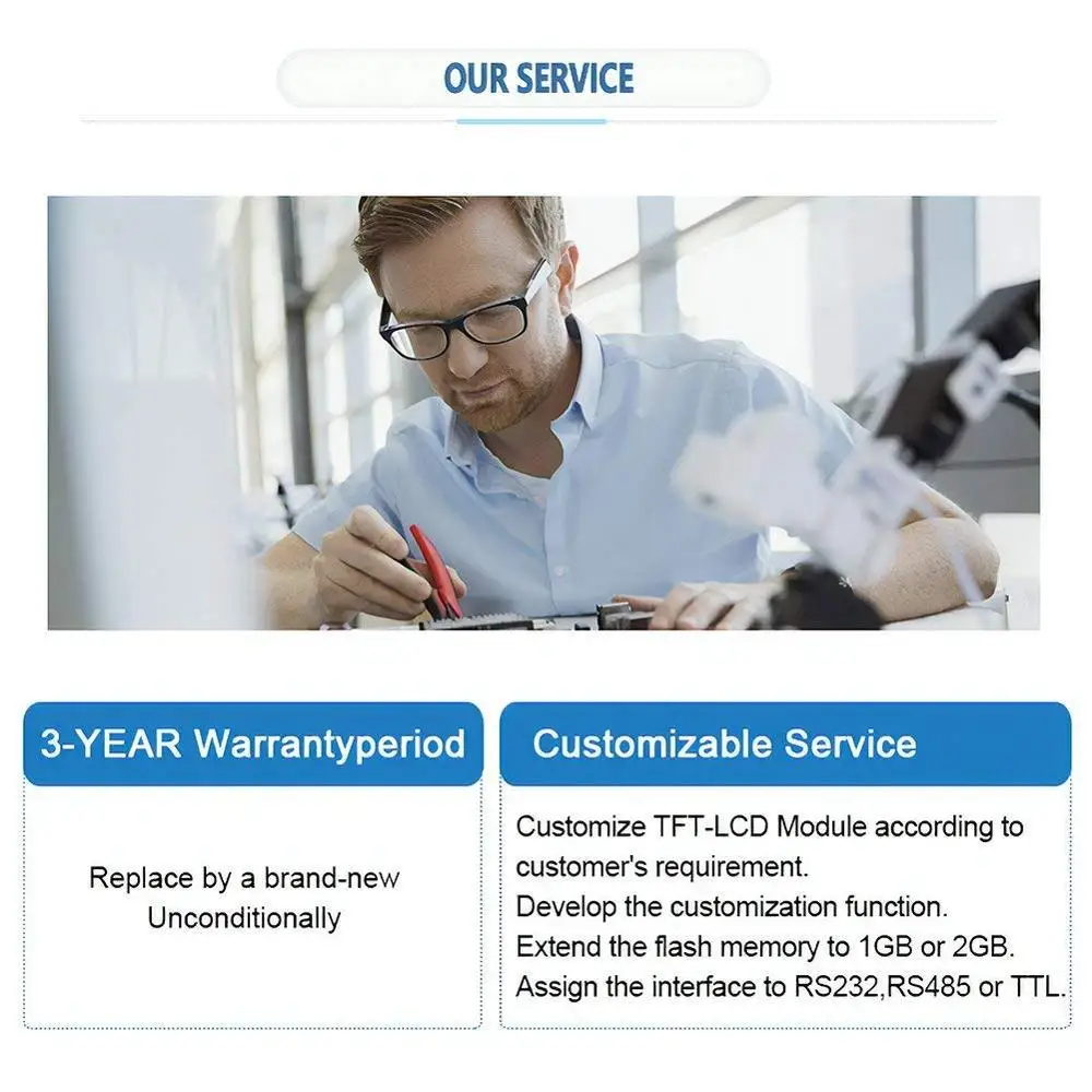 4.3 inch Graphic HMI TFT LCD Touch Panel with Controller Board + Driver + Software + UART Port