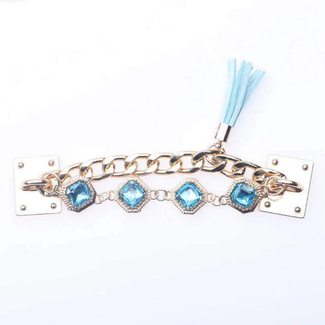 1 Pcs New Designer Chain Shoe Charms Croc Accessories Metal Charm Decoration for Croc Clog Shoes Pendant Buckle for Girl Gift r6647