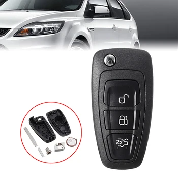 

Mayitr 1pc 3 Buttons Remote Key Case Dedicated Replacement Auto Car Key Shell Protector + VL2020 Battery for Ford Transit Custom