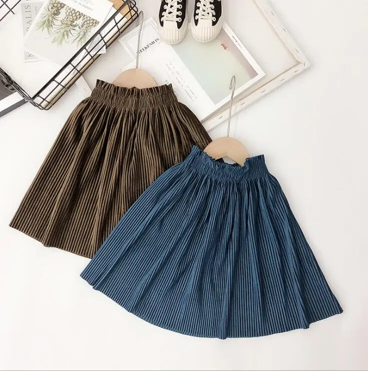 

2019 New Style Girls Velvet Draped Skirt Autumn Fashion Girls Skirts 1-6t PZ687
