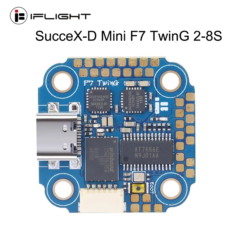 Контроллер полета IFlight SucceX D Mini F7 TwinG 2 8S (ICM20689) с универсальным подключением USB type C