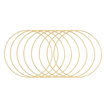 

8Pcs 10Inch Metal Hoops Wreath Macrame Ring for DIY Crafts Dream Catchers, Floral Macrame Hoop Wall Hanging Craft