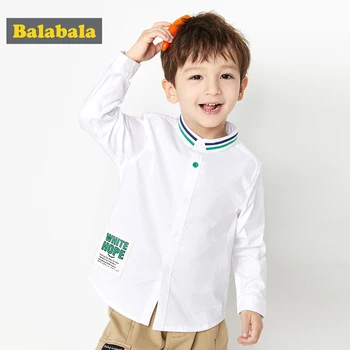 

Balabala Children long sleeve shirt Breathable soft boys baby 2020 new spring college Button shirt boy