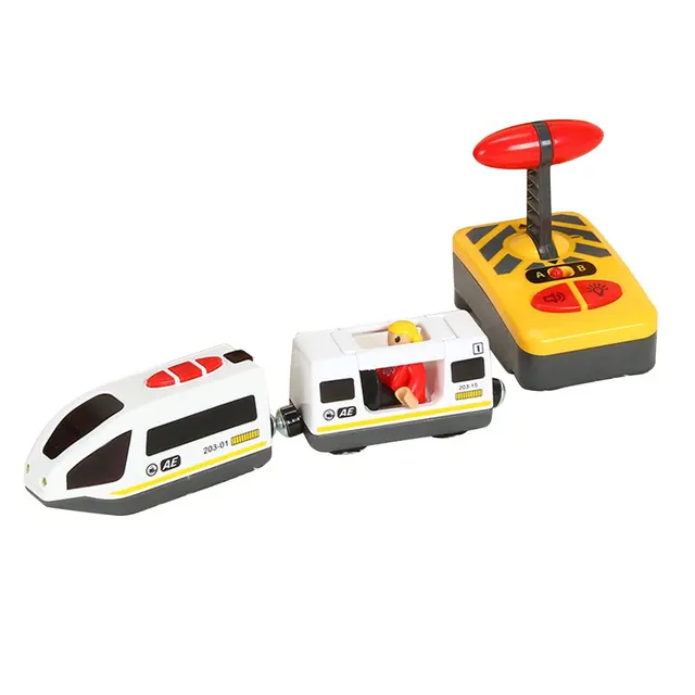 Remote Train Railway Accessories Remote Control Electric Train Magnetic Rail Car Fit For Thomas Train Track Toys For Kidswhite