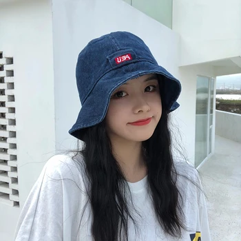 

Retro art fisherman hat female casual wild couple outdoor sun hat foldable basin hat male