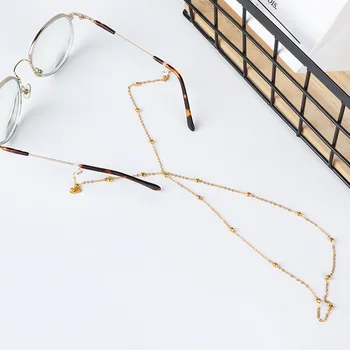 

Fashion Reading Glasses Chain for Women Metal Sunglasses Cords Beaded Eyeglass Lanyard Hold Straps Gold silver Eyewear Retainer