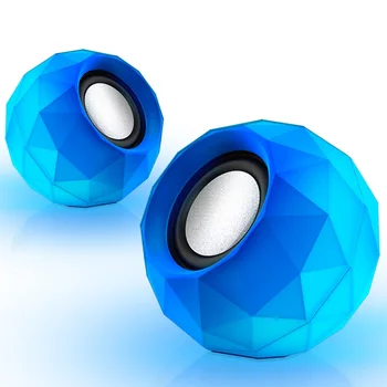 

2Pcs New style Diamond cut appearance notebook audio mobile computer mini soundbar computer speaker home theater