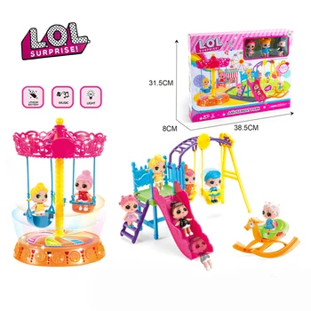 

Original LOL Surprise Dolls Playground Carousel with Light Music Swing Doll Suit L.O.L SURPRISE Toys Birthday Gifts for Girls