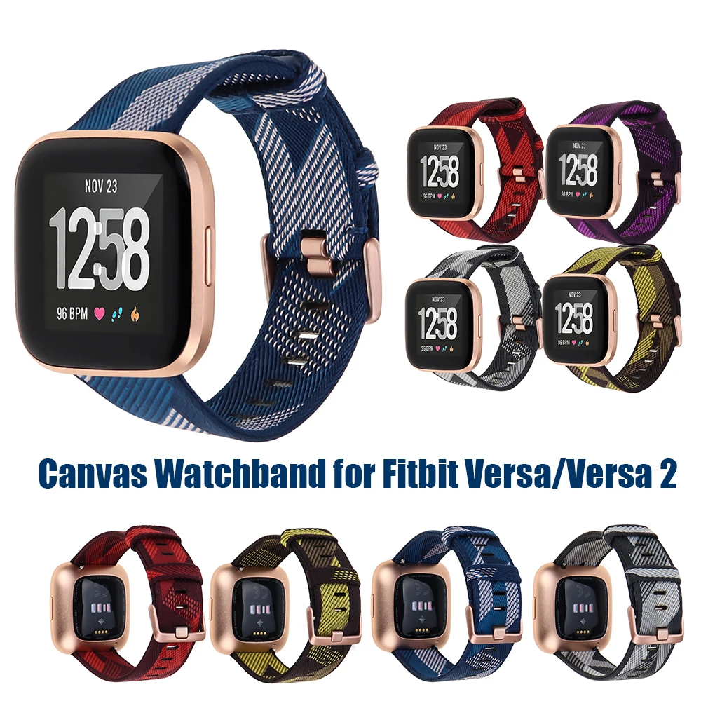 Canvas strap for Fitbit Versa/Versa 2 Band Replacement Accessories
