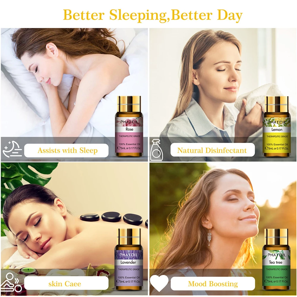 Pure Essential Oils 15pcs Gift Set Natural Plant Aroma Essential Oil Diffuser Eucalyptus Vanilla Mint Geranium Rose Tea Tree Oil-4