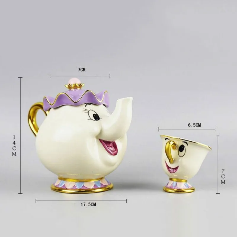 Милый мультфильм Красавица и Чудовище чай горшок кружка Mrs Potts чип чашка чай горшок набор хороший рождественский подарок