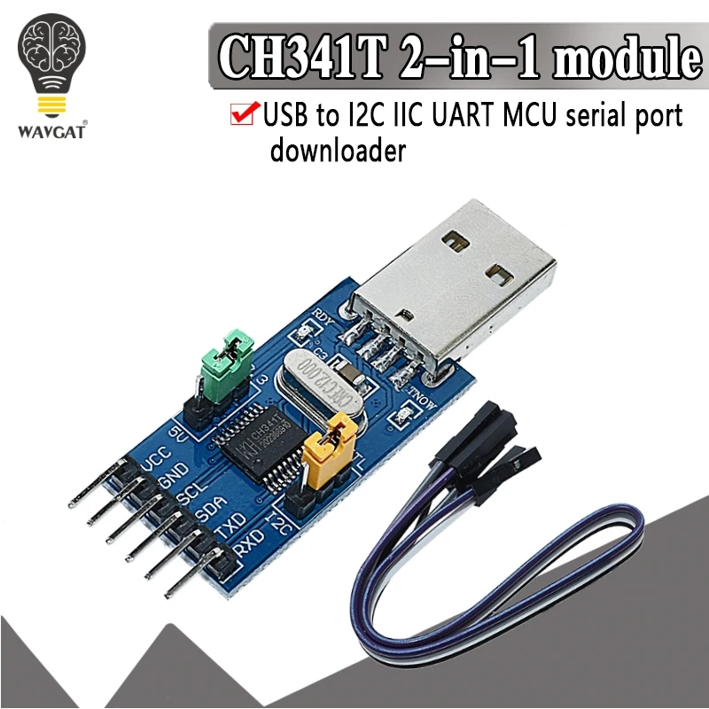2 в 1 модуль CH341T 3 В 5 USB для I2C IIC UART TTL одночипового последовательного порта