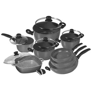 

Stoneline 10865, aluminum cookware sets with Pentolini, casseroles, frying pan, frying pan for stews, frying Pan, C