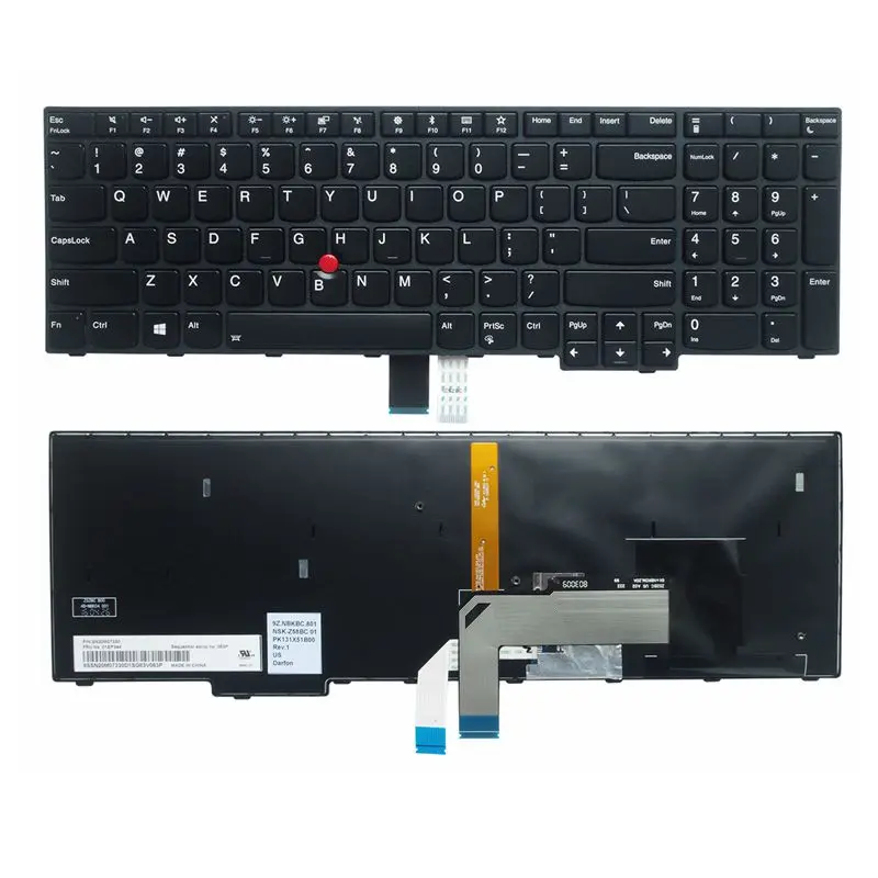Original New for Lenovo IBM Thinkpad S5,S5 2nd Generation US Black Backlit Keyboard 