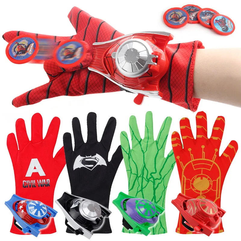 

Hot Marvel The Avengers Super Heroes Glove Laucher Props Spiderman Batman Hulk Iron man Cosplay Cool Gift Glove Launcher For Kid