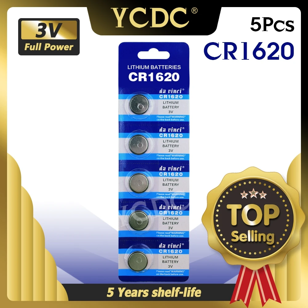 5 шт. упак. батарейки CR1620 ECR1620 DL1620 5009LC Литиевые Батарейки 3 в CR 1620 для часов