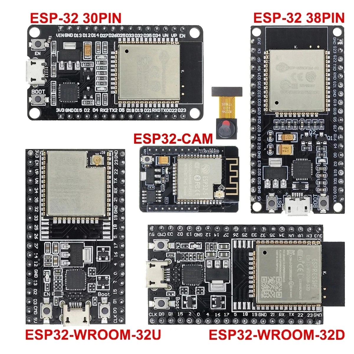 NEW ESP-WROOM-32 ESP 32 ESP 32S IoT Wifi Wlan BLE Module mit Adapter Board 