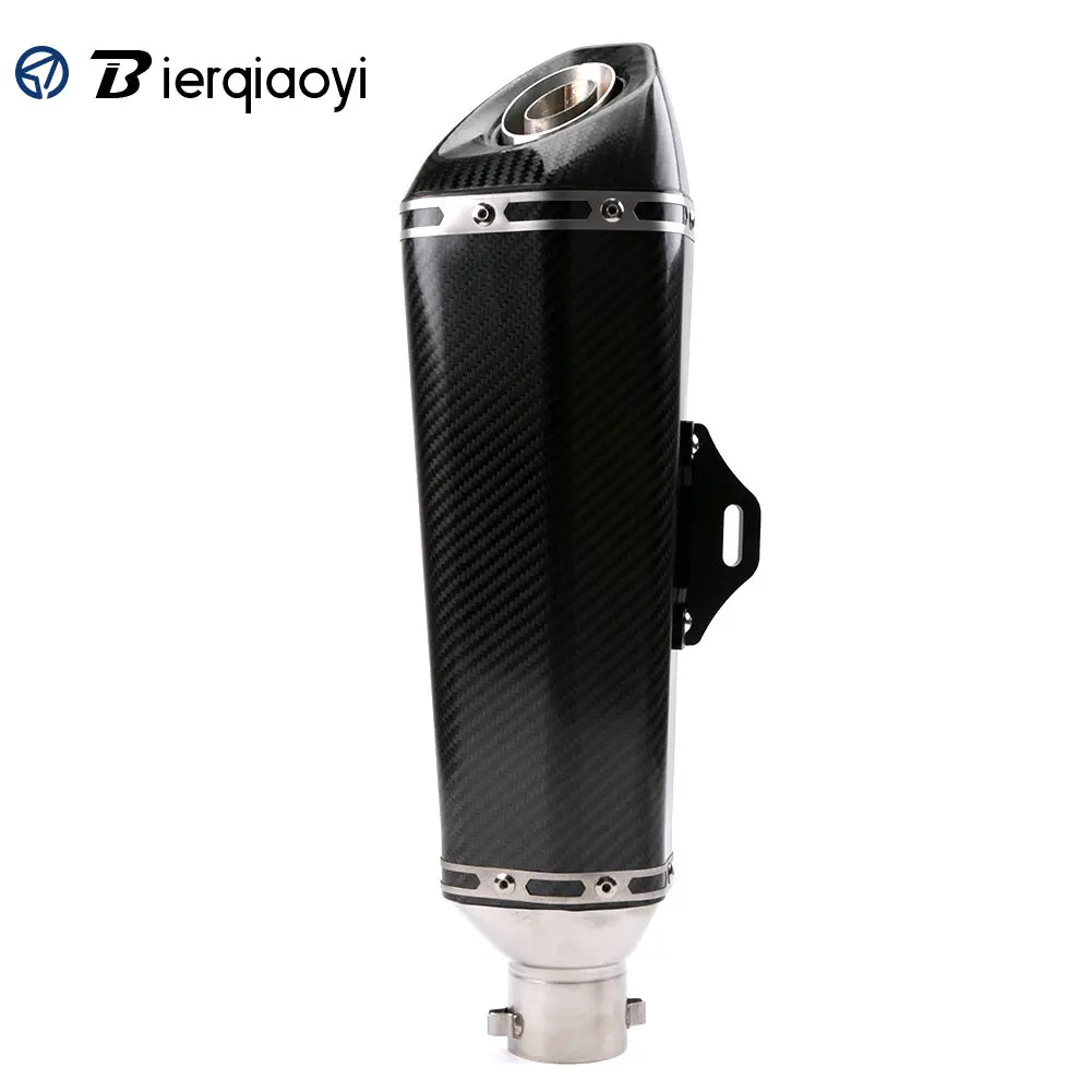 

Exhaust Motorcycle Muffler Exhaust Pipe Racing Escape Muffler System Universal 51mm Scooter Exhaust Pipe Carbon Fiber Muffler
