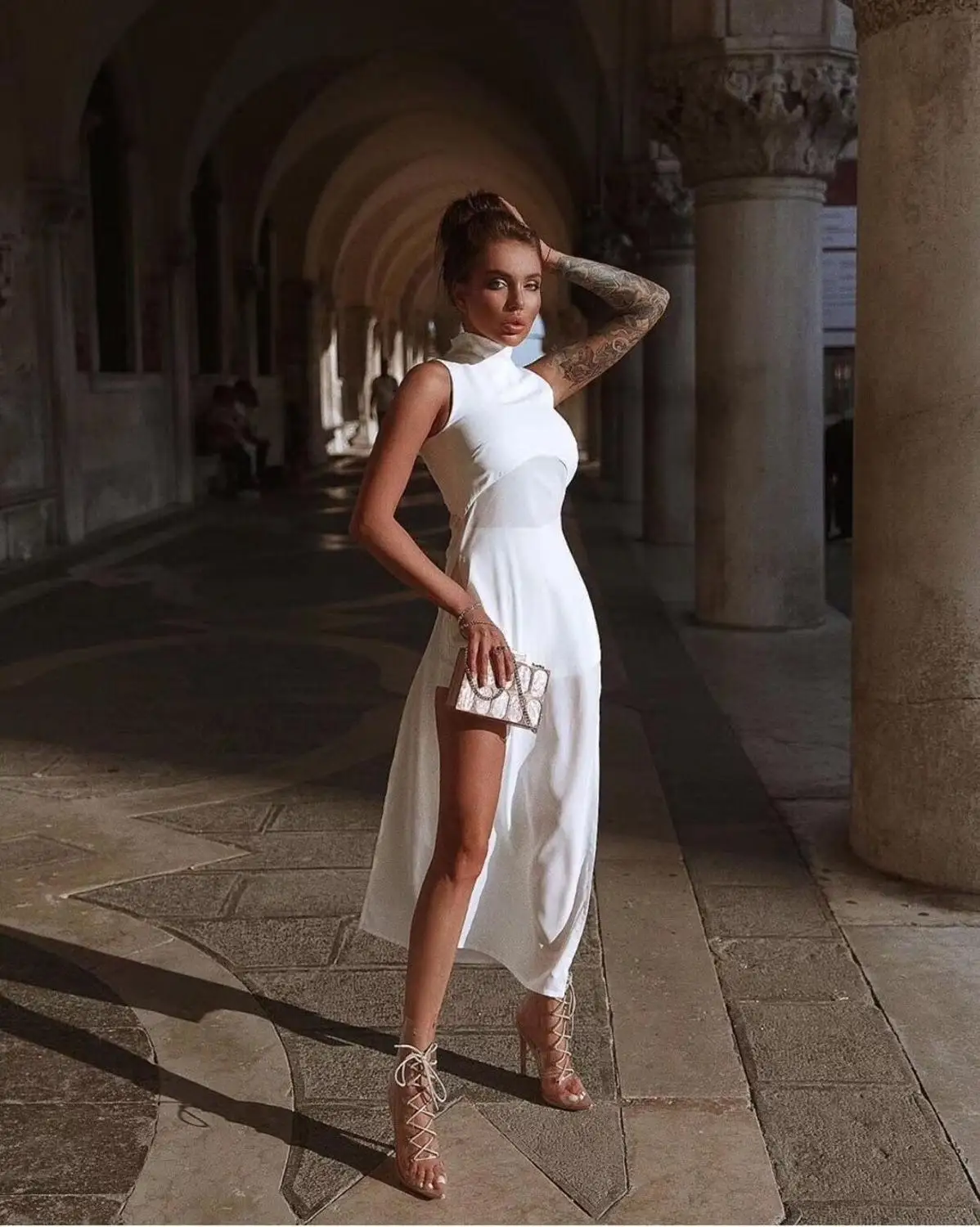 Новое женское элегантное белое платье с круглым вырезом без рукавов Vestido Celebrity вечернее облегающее платье платья