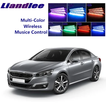 

LiandLee For Peugeot 508 2010~2015 Car Interior UnderDash FootWell Seat Accent Music Rhythm Ambient Light