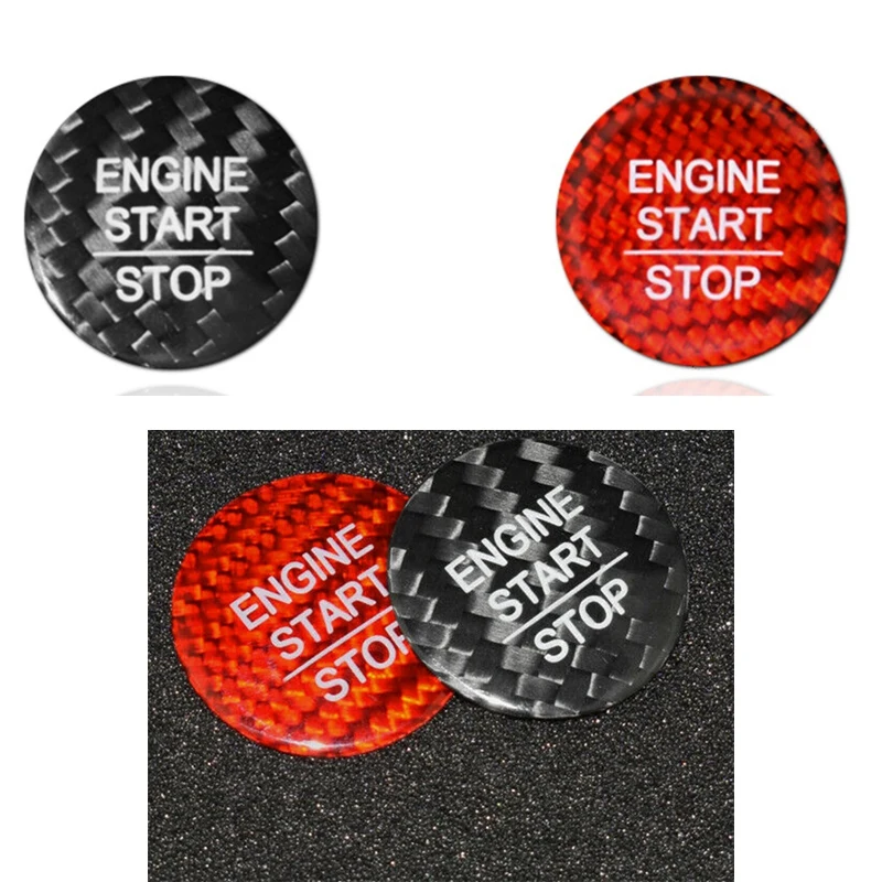 Кнопка двигателя из углеродного волокна сменная крышка наклейка на кнопку
