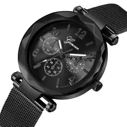 Модные Бизнес часы мужские роскошные брендовые золотые черные сетчатые Стальные кварцевые часы мужские наручные часы Relogio Masculino Reloj Mujer # A