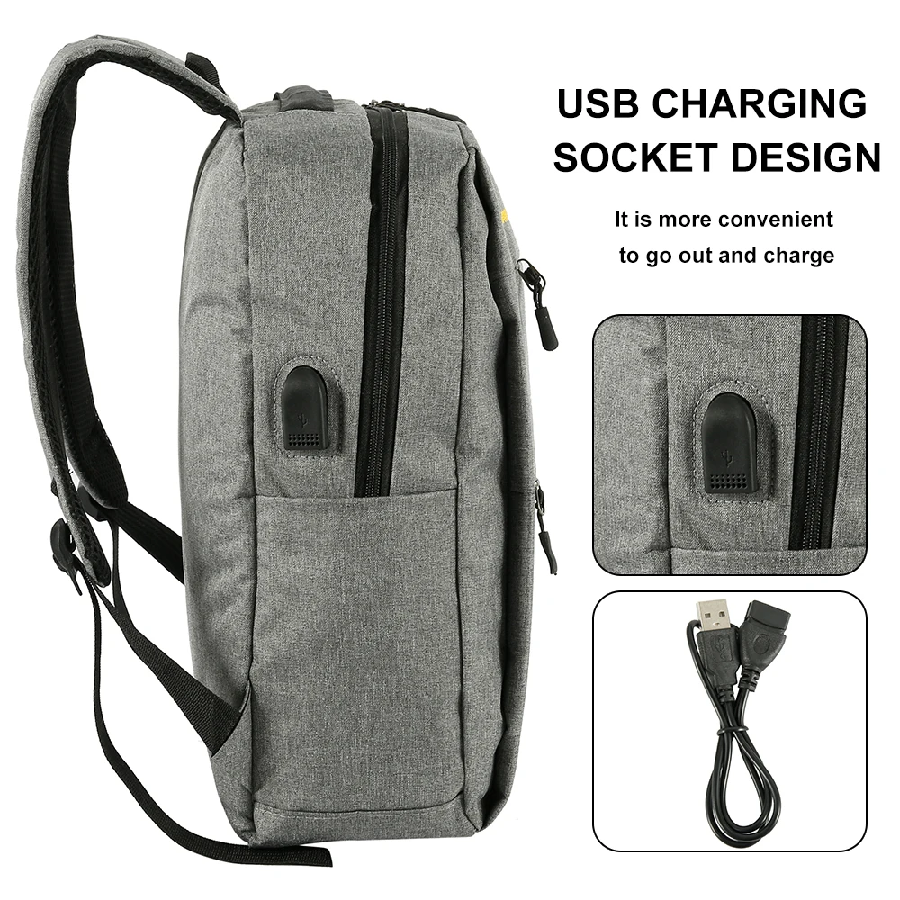 USB Charging Backpack 3pcs/set Men Women Fashion Backpacks for Unisex Travel Bags Casual Nylon Shoulder School Backpacks