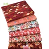 Chainho,6pcs/Lot,Dark Red Floral,Printed Twill Cotton Fabric,Patchwork Cloth,DIY Sewing&Quilting Fat Quarters Material For Baby ► Photo 3/6