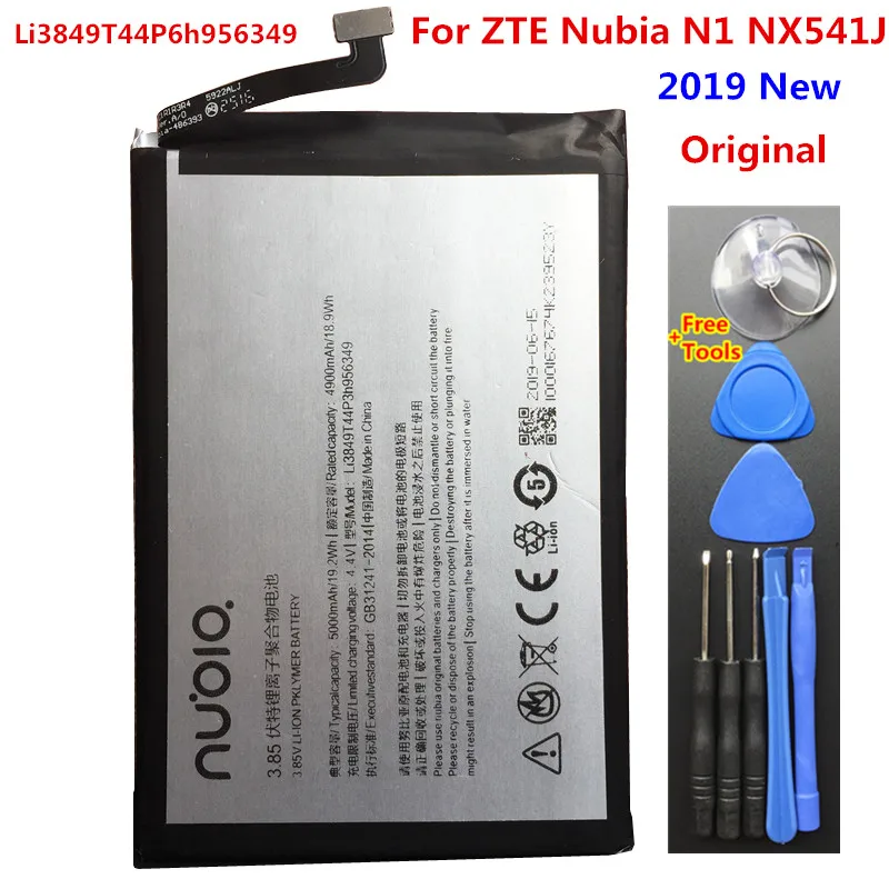 

2019 New Original 5000mAh Li3849T44P6h956349 Battery For ZTE Nubia N1 NX541J Rechargeable Built-in Mobile Phone Battery + Tools