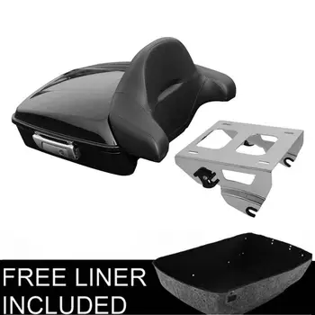 

Motorcycle Chopped Pack Trunk Backrest Mount Rack For Harley Tour Pak Touring Road King Street Glide Electra Glide 2014-2020