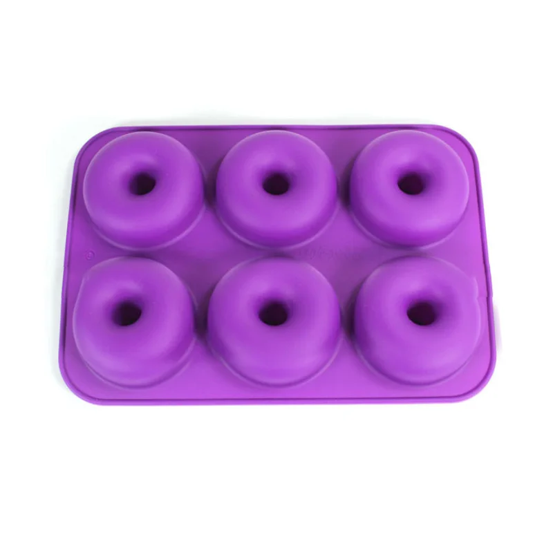 

Solid Color 6 Piece Cake Mold DIY Silicone Oven Baking Tool Round Shape Handmade Soap Chocolate Making Home Kitchen Tools h4