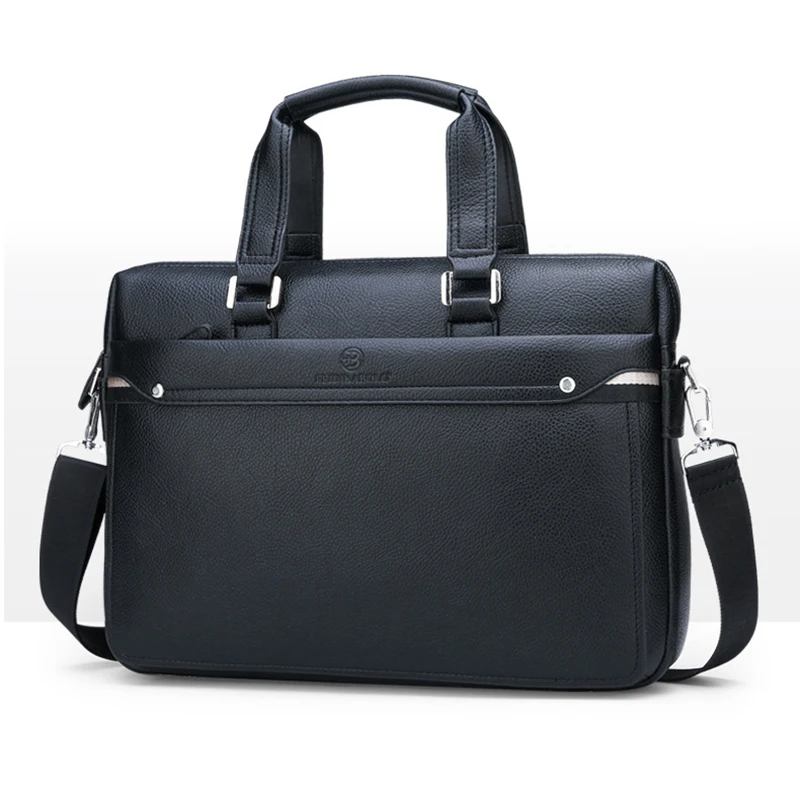 Новейшая мужская кожаная сумка, деловой портфель, Большая вместительная сумка на плечо, мужская кожаная водонепроницаемая сумка для ноутбука, сумка-мессенджер