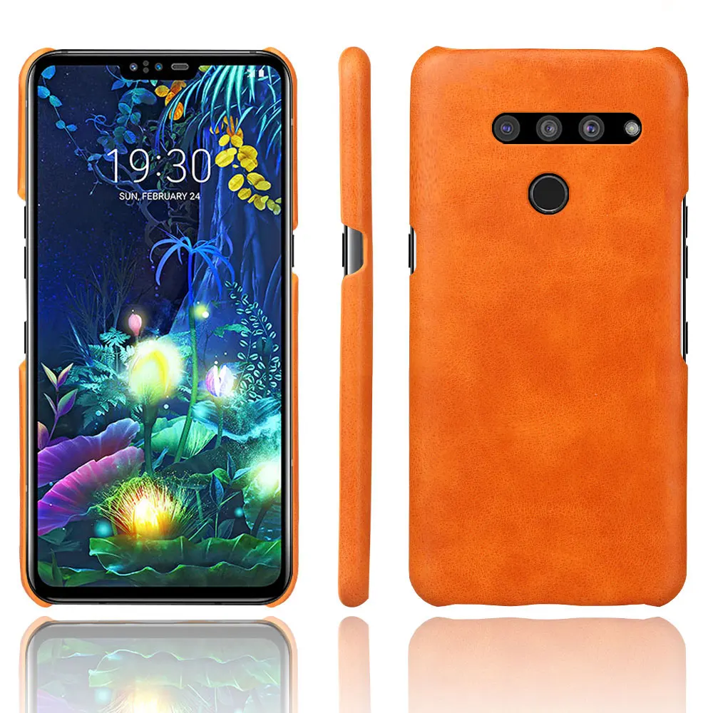 Custodia Flip Shantime In Tessuto Oxford E Pelle PU Per LG G8s ThinQ - Portafoglio Con Tasche E Chiusura Magnetica, Nero