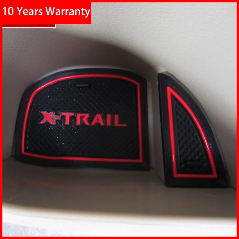 

For Nissan X-Trail 2013-2016 Anti Slip Gate Slot mat Rubber Latex Groove Inside Dust pad Cup Cushion Car Accessories styling