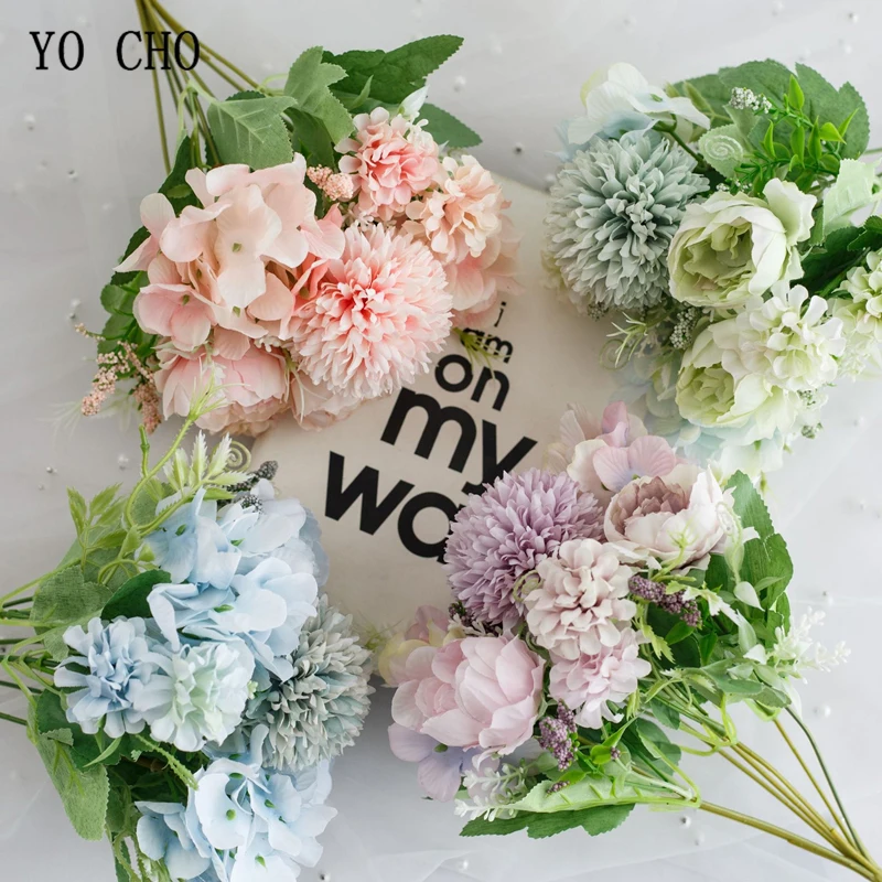 Wedding Bouquets Artificial Silk Rose Peony Flower