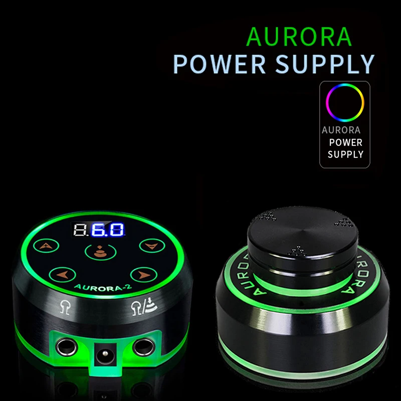 LICH тату Mini AURORA LED Tattoo Machines Power Supply Unit fonte With Adaptor for Professional Makeup Coil & Rotary Tattoo Gun