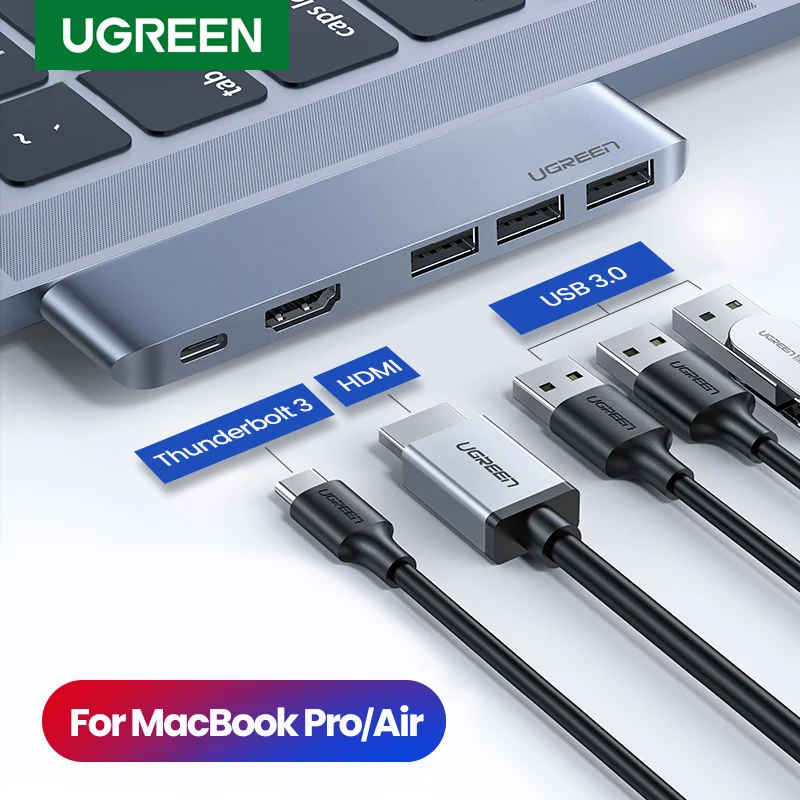 Ugreen USB Type C HUB Dual USB C to Multi USB 3.0 HDMI for MacBook Pro Air Adapter Thunderbolt 3 Dock USB C 3.1 Port Type C HUB|USB Hubs| - AliExpress