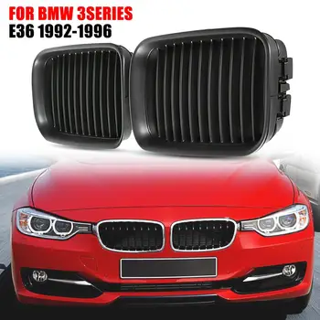 

1 Pair Car Matte Black Hood Kidney Grill Grille For BMW e36 325i 320i 318is 1992 1993 1994 1995 1996