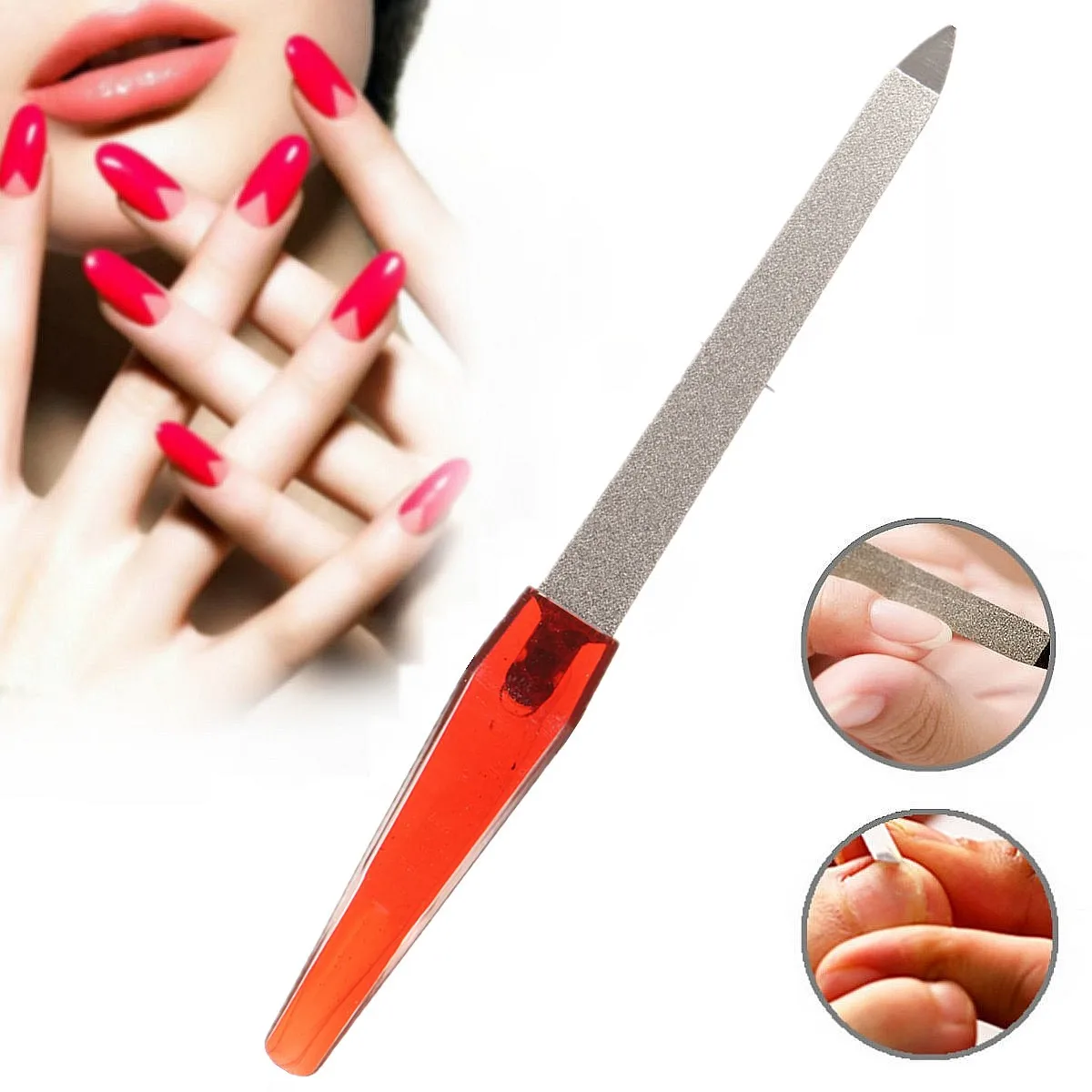 

Metal Double-sided Nail File Non-slip Beauty Nail Tool Kit DIY manicure Pedicure Beauty 5 Pieces / set