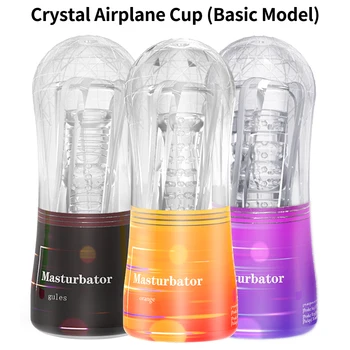 Realistic Vagina Male Masturbators For men Vibrator Soft Pussy Sex Toys Transparent Vaginator Sex Products Vacuum Pocket Cup 3