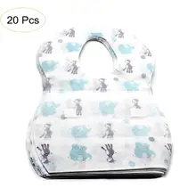 20 шт./упак. Водонепроницаемый нетканый материал одноразовые нагрудники едят слюну бумажные нагрудники для ребенка одноразового использования