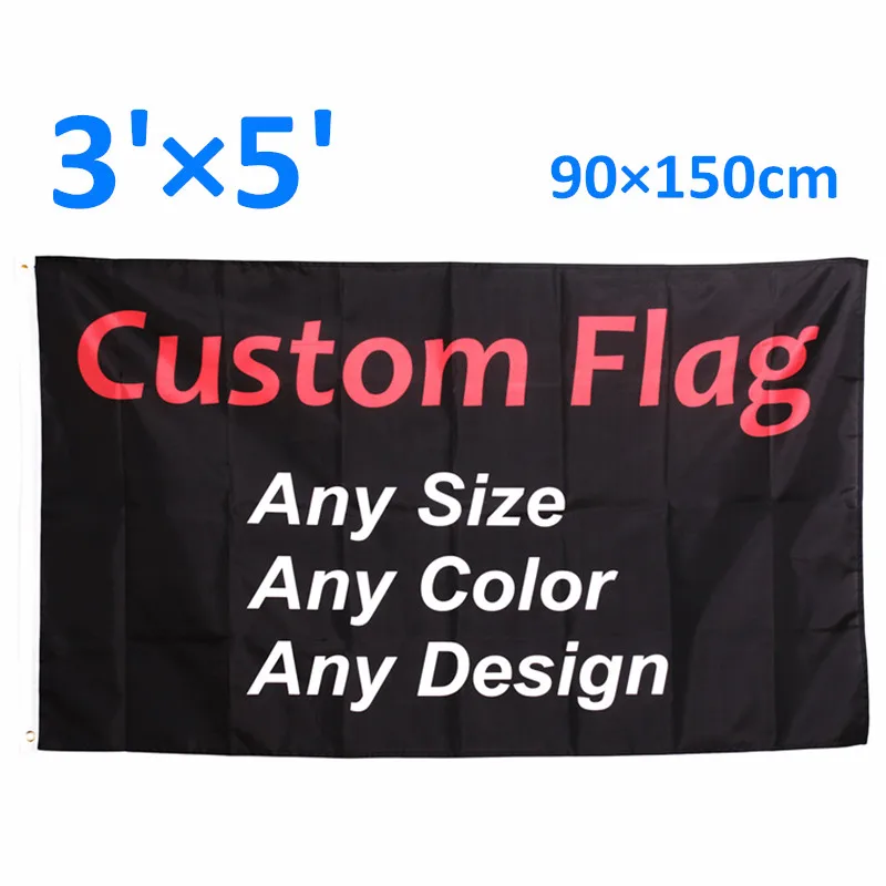 Custom Flags And Banners Printing 3x5 Ft Flying Hanging Polyester